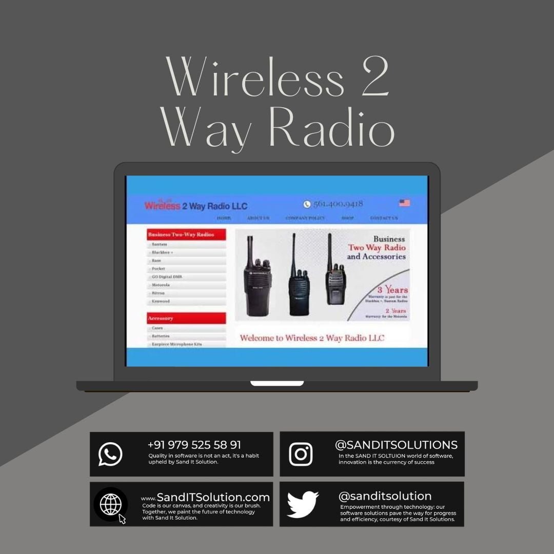 WIRELESS 2 WAY RADIO by SAND IT SOLUTION