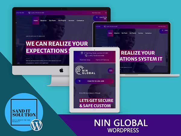 Nin Global WordPress Project Designed, developed, and maintained by Sand IT Solution