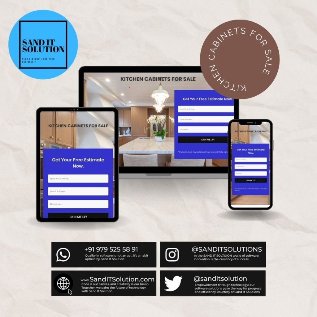 KITCHEN CABINETS FOR SALE Project By Sand It Solution